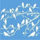 Stencil Pássaros nos Galhos STXX-016 20X20cm