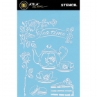 Stencil Tea Time 20X30cm